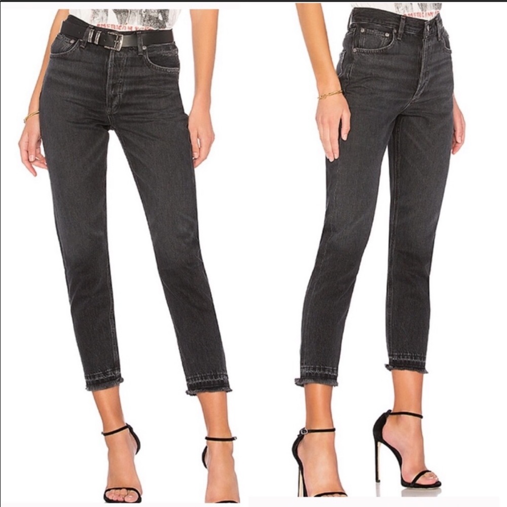 NEVER WORN AGOLDE JAIME BLACK DENIM JEANS